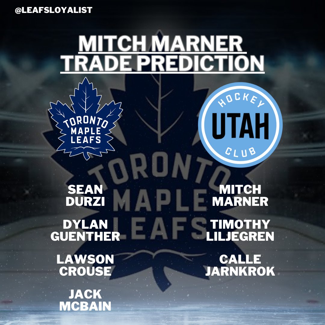 Personally, I think <a href="/Marner93/">Mitchell Marner</a> will play exceptionally well under Berube's system but the masses need to be entertained. #LeafsForever 

<a href="/ArizonaCoyotes/">Arizona Coyotes</a> needs a star player to bring in the new Mormons - I mean, fans. 

Utah HC doesn't have an account yet. #YotesForever