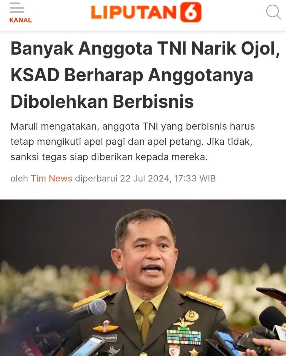 Jenderalnya kaya raya, prajuritnya narik ojol.

Yang sudah punya penghasilan tetap aja masih cari tambahan, pertanda negeri ini ekonominya tidak baik baik saja. Kacau kacau