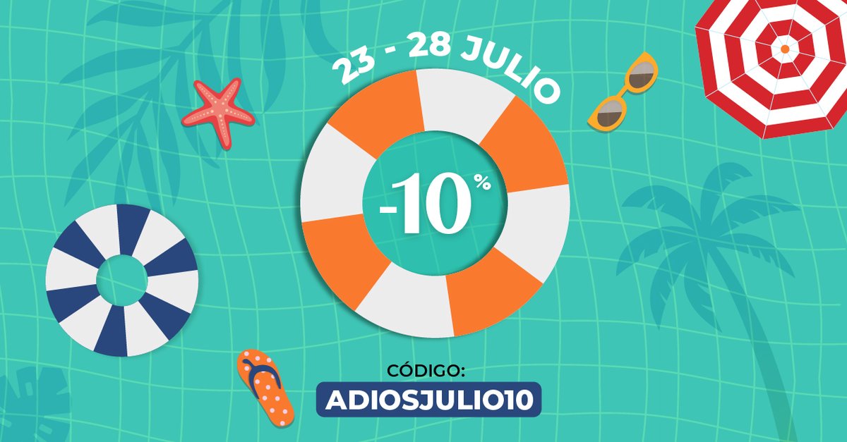 ¡Este verano, ahorra para tus vacaciones con Vapeo24!⛱
Disfruta de nuestra promoción y recibe un 10% de descuento en todos tus productos favoritos los días 23 y 28 de julio.☀
Imagina las olas, el sol y ese refrescante golpe de sabor con cada calada. 🌊