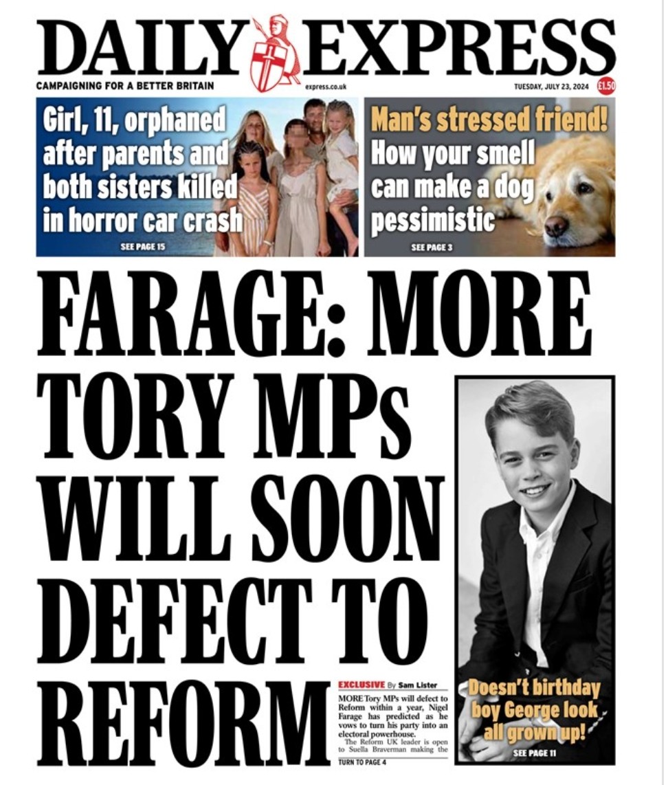 Farage is already tired of #Clacton. He will soon be dumping the #Reform shower, should all go well for #Trump.