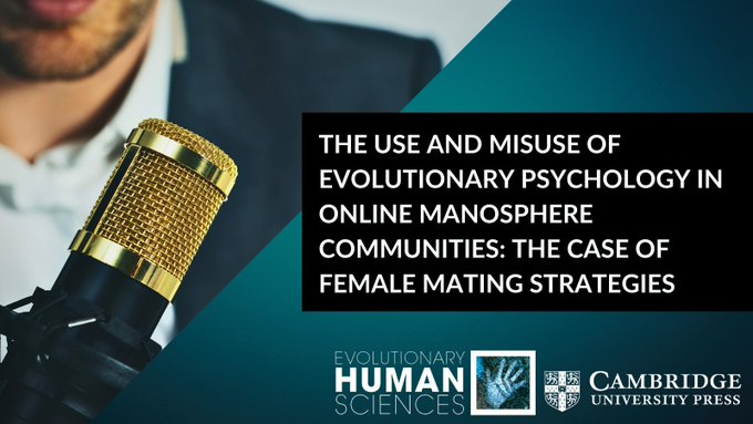 Journal_EHS's tweet photo. Trending Article: The use and misuse of evolutionary psychology in online manosphere communities: The case of female mating strategies | Evolutionary Human Sciences - https://t.co/gnCqqdlzBW 

By Louis Bachaud and Sarah E. Johns  

#AcademicTwitter #Manosphere #Feminism https://t.co/8lzMpFHoLn