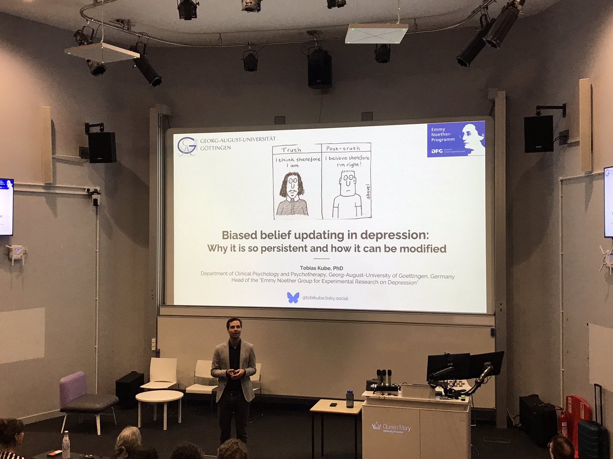 Elaine Fox (@profelainefox) on Twitter photo Next up <a href="/CbmAssociation/">Association for Cognitive Bias Modification</a> is Tobias Kube exploring belief updating in #depression. #acbm2024 Next up <a href="/CbmAssociation/">Association for Cognitive Bias Modification</a> is Tobias Kube exploring belief updating in #depression. #acbm2024
