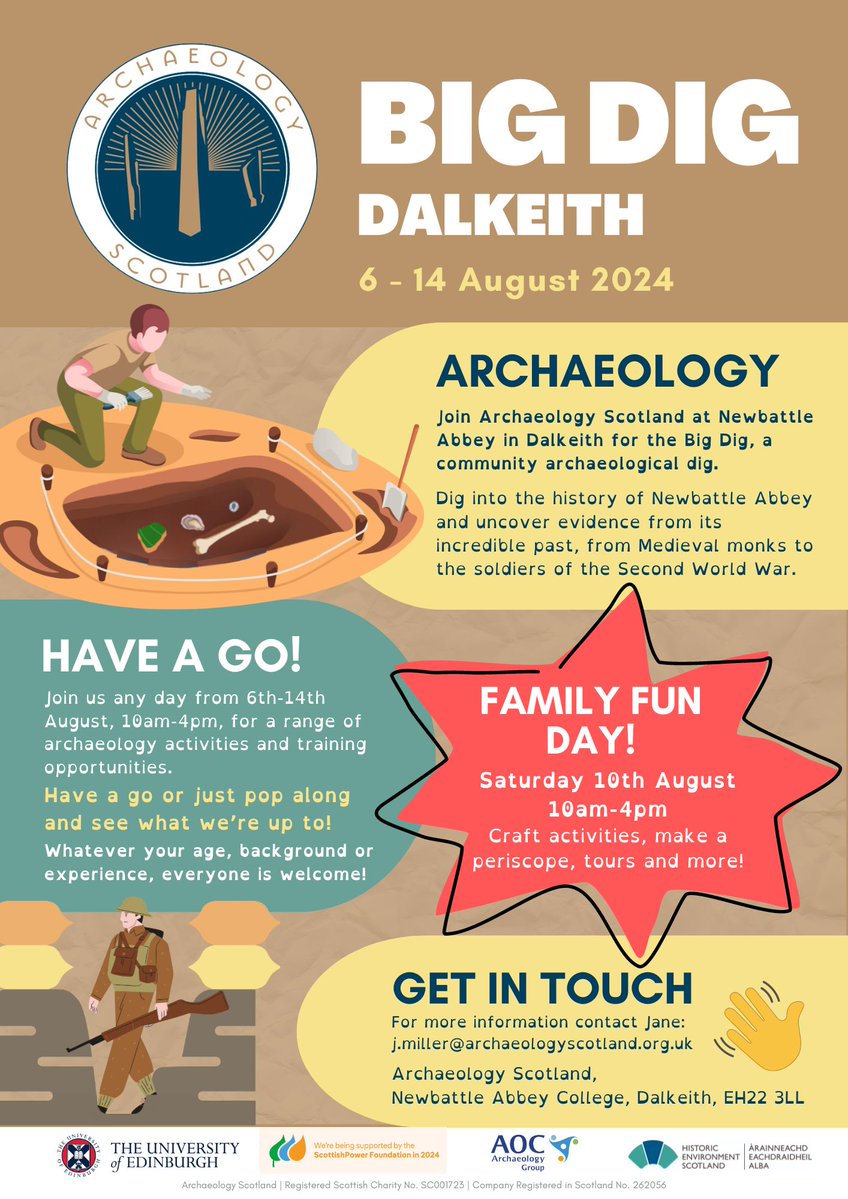 Archaeology Scotland Learning Team (@as_learn) on Twitter photo <a href="/ArchScot/">Archaeology Scotland</a> <a href="/EdinUniLocal/">Edinburgh Local</a> <a href="/aocarchaeology/">AOC Archaeology Group</a> <a href="/HistEnvScot/">Historic Environment Scotland</a> <a href="/AdoptaMonument/">Adopt-a-Monument</a> <a href="/HHAwardScot/">HeritageHeroAwards</a> <a href="/NewbattleTweets/">NewbattleTweets</a> <a href="/DigItScotland/">Dig It!</a> <a href="/EdinArch/">Edinburgh Archaeology</a> <a href="/EdinArchSoc/">Edinburgh ArchSoc</a> <a href="/UofGArchSoc/">GlasgowUniArchSoc</a> <a href="/UofGArchaeo/">UofG Archaeology</a> Our <a href="/ArchScot/">Archaeology Scotland</a> dig is also open to local communities/local groups. Get in touch if you’re based in/around Dalkeith and would like to get involved!👋
Everyone is welcome to pop along to have a look or join our Open Day🎉
Supported by <a href="/EdinUniLocal/">Edinburgh Local</a> <a href="/aocarchaeology/">AOC Archaeology Group</a> #SPFoundation 🙏 <a href="/ArchScot/">Archaeology Scotland</a> <a href="/EdinUniLocal/">Edinburgh Local</a> <a href="/aocarchaeology/">AOC Archaeology Group</a> <a href="/HistEnvScot/">Historic Environment Scotland</a> <a href="/AdoptaMonument/">Adopt-a-Monument</a> <a href="/HHAwardScot/">HeritageHeroAwards</a> <a href="/NewbattleTweets/">NewbattleTweets</a> <a href="/DigItScotland/">Dig It!</a> <a href="/EdinArch/">Edinburgh Archaeology</a> <a href="/EdinArchSoc/">Edinburgh ArchSoc</a> <a href="/UofGArchSoc/">GlasgowUniArchSoc</a> <a href="/UofGArchaeo/">UofG Archaeology</a> Our <a href="/ArchScot/">Archaeology Scotland</a> dig is also open to local communities/local groups. Get in touch if you’re based in/around Dalkeith and would like to get involved!👋
Everyone is welcome to pop along to have a look or join our Open Day🎉
Supported by <a href="/EdinUniLocal/">Edinburgh Local</a> <a href="/aocarchaeology/">AOC Archaeology Group</a> #SPFoundation 🙏