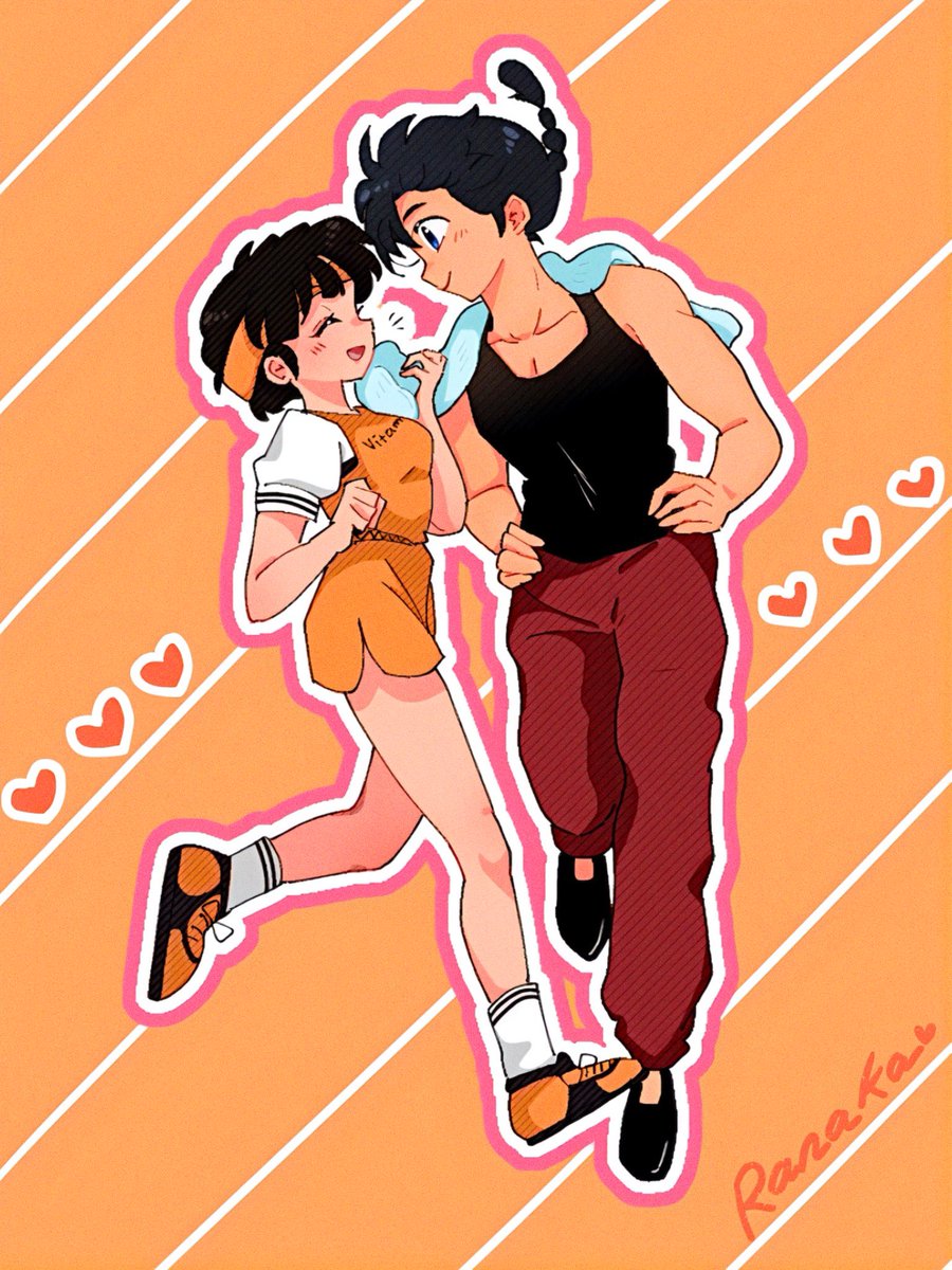 らんま #ranma Ranma and Akane being a couple💗😏