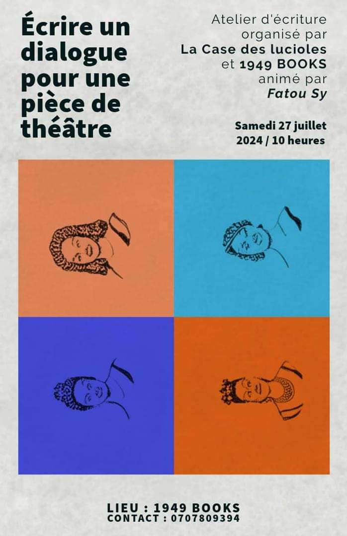 Atelier d'écriture ce samedi à #1949books, animé par la talentueuse Fatou Sy, co-organisé avec la plus belle des cases, #Lacasedeslucioles.

Entrée libre - places limitées - merci de confirmer votre présence!