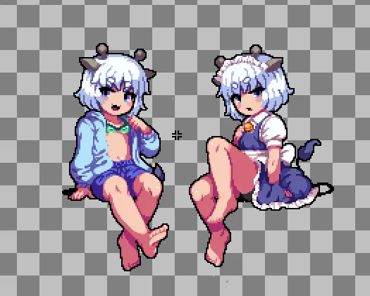 水着ベルくん&スパッツメイドベルくん#ぱら家 