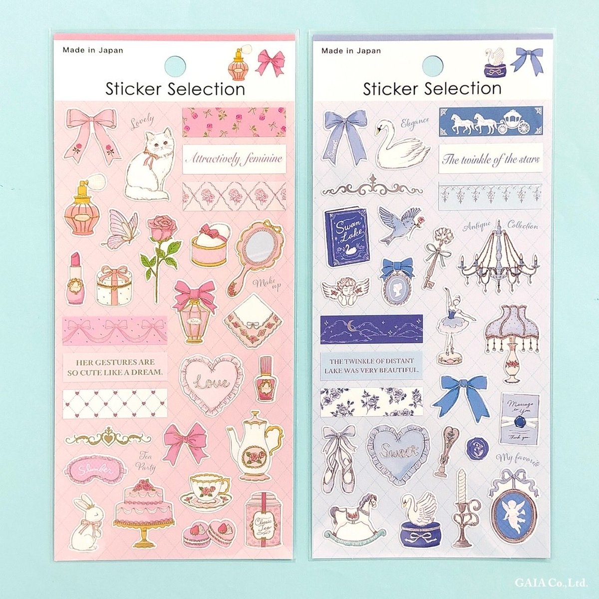 セリア様で発売中の #StickerSelection 「Pinkgirly・Bluegirly」のご