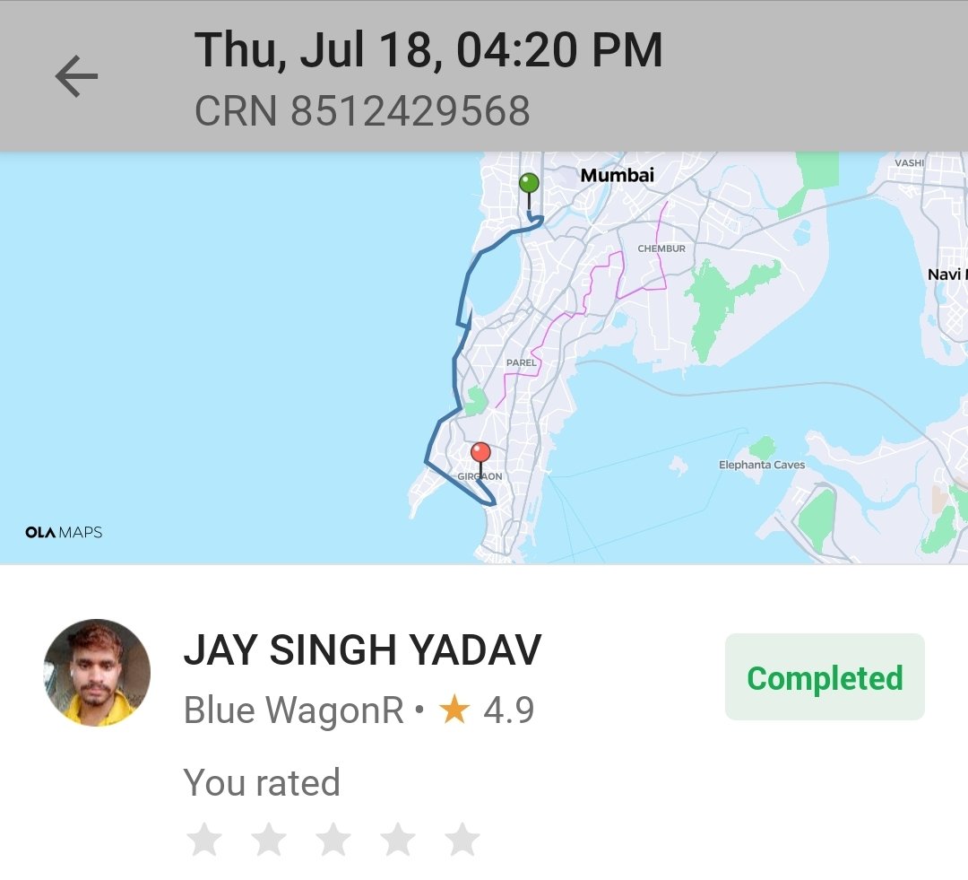 MEDDAS's tweet photo. @Olacabs @ola_supports for the below ride I was charged ₹245 in cash. Pls advise the refund status??? https://t.co/Nc30iVZxts