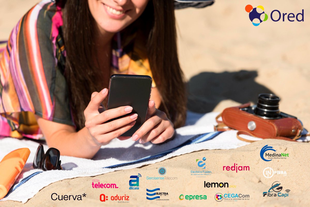 Este verano 🌞 disfruta de la mejor conexión contratando las mejores #tarifasmoviles con tu #operadorlocal y navega allá donde vayas. Consulta tu empresa de telecomunicaciones más cercana 👉 ored.es/nuestros-socio…