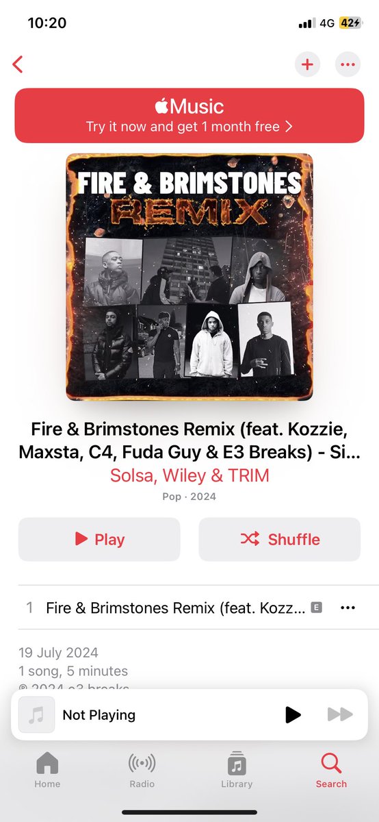 solsagramz's tweet photo. BUY FIRE &amp; BRIMSTONE REMIX ON ITUNES NOW‼️‼️‼️‼️

Sorry for delay but….. 

#MAKESOLSACHART 

@WileyUpdates @OfficialKozzie #maxsta  
@OoRITE_C4 #TrimTaliTweets #fudaguy

@dj_slimzee @asifkidbeats @E3Breaks 
Buy here ⬇️
https://t.co/4I5po5DCPR https://t.co/t77tQudad7