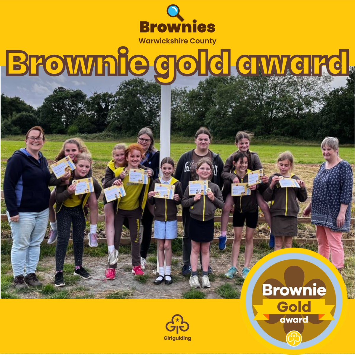 Congratulations to everyone who have achieved Brownie Gold Awards this term 🪙🥇 - especially those from 8th Kenilworth and 1st Hillmorton.  Your leaders are very proud of you!
We ❤️sharing what you've have been up to. Send your photos to communications@GGW.org.uk or send us a DM