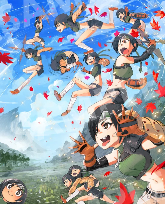 A new fun Yuffie Illustration for  !Grab a signed print with her at  . Hope you guys like the new art! and thank you Suzie  
