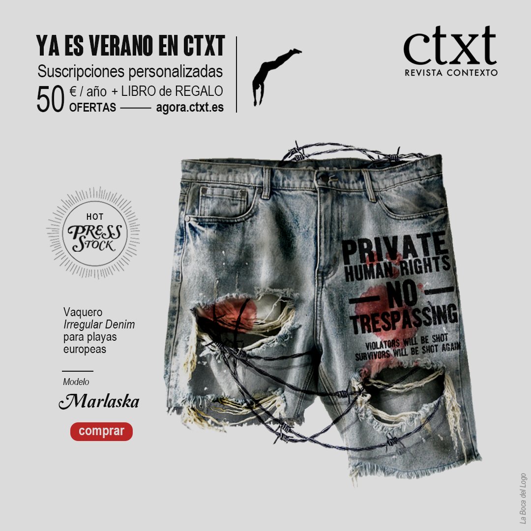 ctxt_es's tweet photo. Llega la pasarela de verano CTXT.

Modelos ideales para lucir tipito que ayudarán a financiar el trabajo de CTXT.

Oferta especial: 50€/año y un libro digital gratis. Gracias por apoyar el periodismo de servicio público, haga frío o calor.

https://t.co/3eAIDHsSlS https://t.co/QQhjpCkSaT