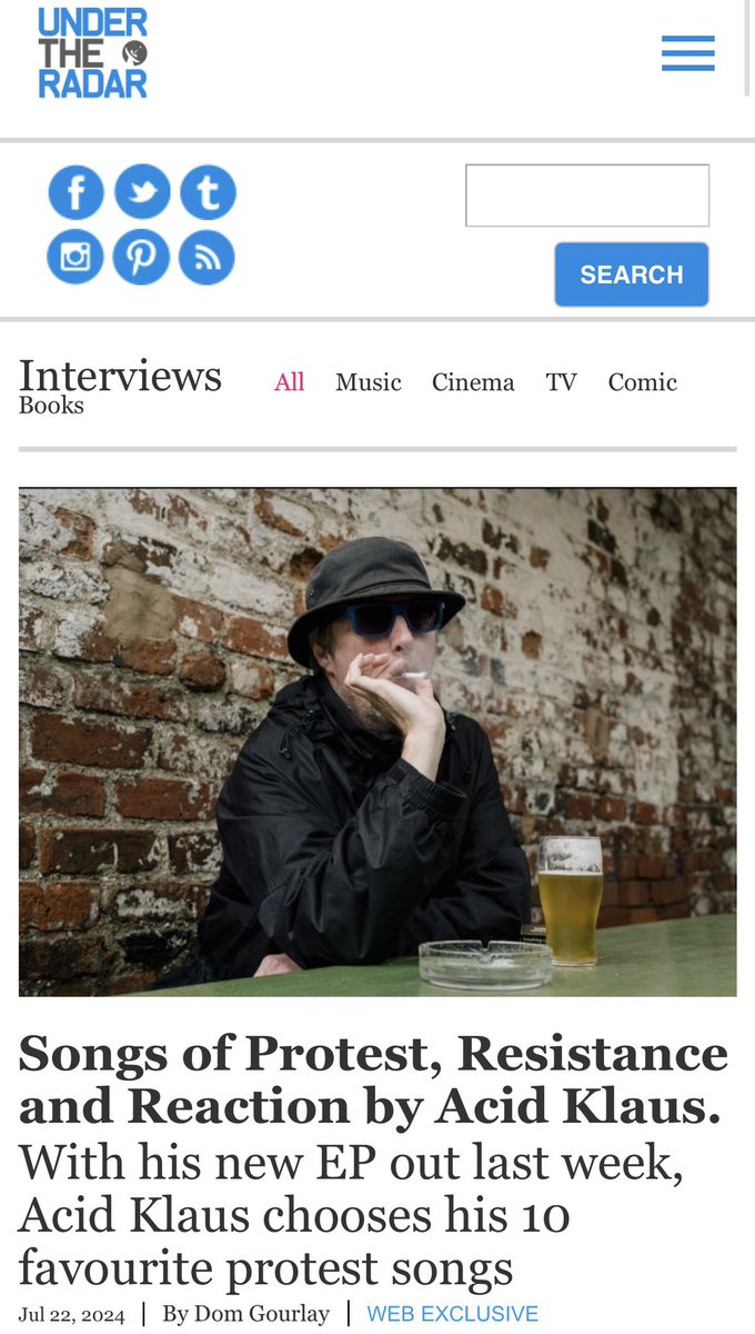 The legend that is <a href="/ACID_KLAUS/">ACID_KLAUS</a> released his new EP last week and it’s chocked full of bangers as you’d expect! 

Here, he chooses his 10 favourite protest songs for <a href="/Under_Radar_Mag/">Under the Radar</a> 

undertheradarmag.com/interviews/son…