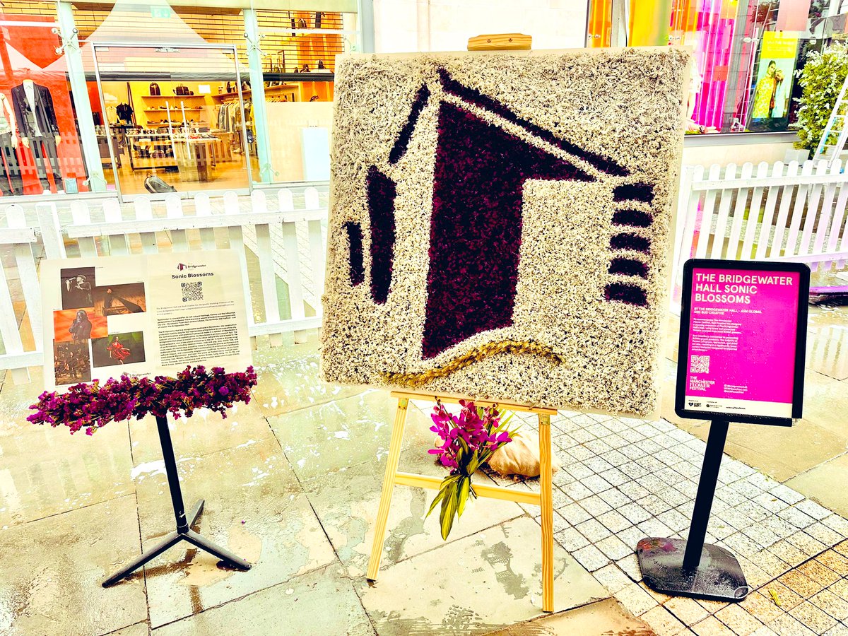 Looking for bespoke art or a logo made from sustainable, preserved flowers? 🌸 All our flowers are British-grown, supporting local wildlife and reducing carbon footprints. Bridgewater Hall in stunning preserved florals! #Sustainability #Driedflowers #BritishFlowers #Bespokeart