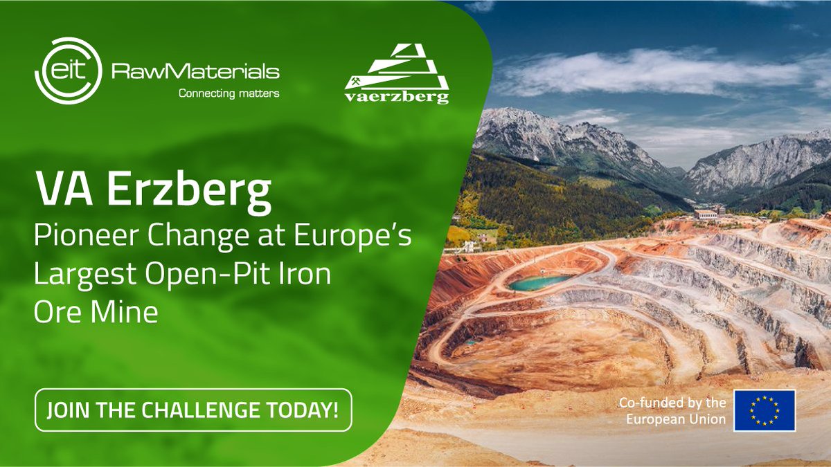 EIT RawMaterials 🇪🇺 (@eitrawmaterials) on Twitter photo 🔍 Looking to collaborate with industry leaders in #IronOre mining and processing? Join the #VAErzberg Net-Zero Iron Ore Challenge for a chance to pilot your solution at Europe's largest open-pit iron ore mine!
Learn more: eitrawmaterials.eu/open-innovatio…
#Innovation #NetZero #Austria 🔍 Looking to collaborate with industry leaders in #IronOre mining and processing? Join the #VAErzberg Net-Zero Iron Ore Challenge for a chance to pilot your solution at Europe's largest open-pit iron ore mine!
Learn more: eitrawmaterials.eu/open-innovatio…
#Innovation #NetZero #Austria