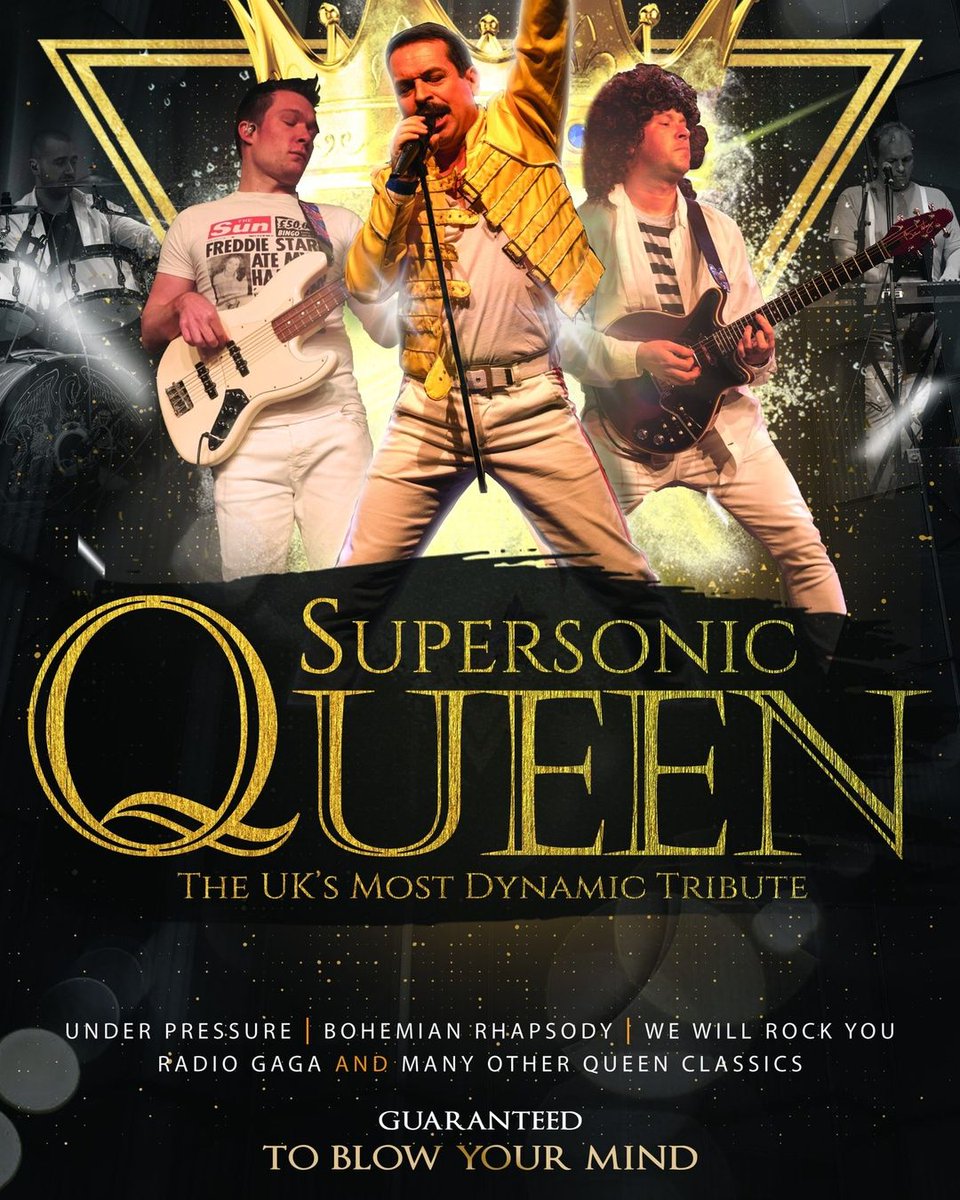 Supersonic Queen - Live Tribute plus DJ Afterparty - Mon 5th August

Supersonic Queen have been touring the UK for over 10 years, with top-class musicians who deliver the most authentic, action-packed tribute to Queen that it is truly 'guaranteed to blow your mind'!