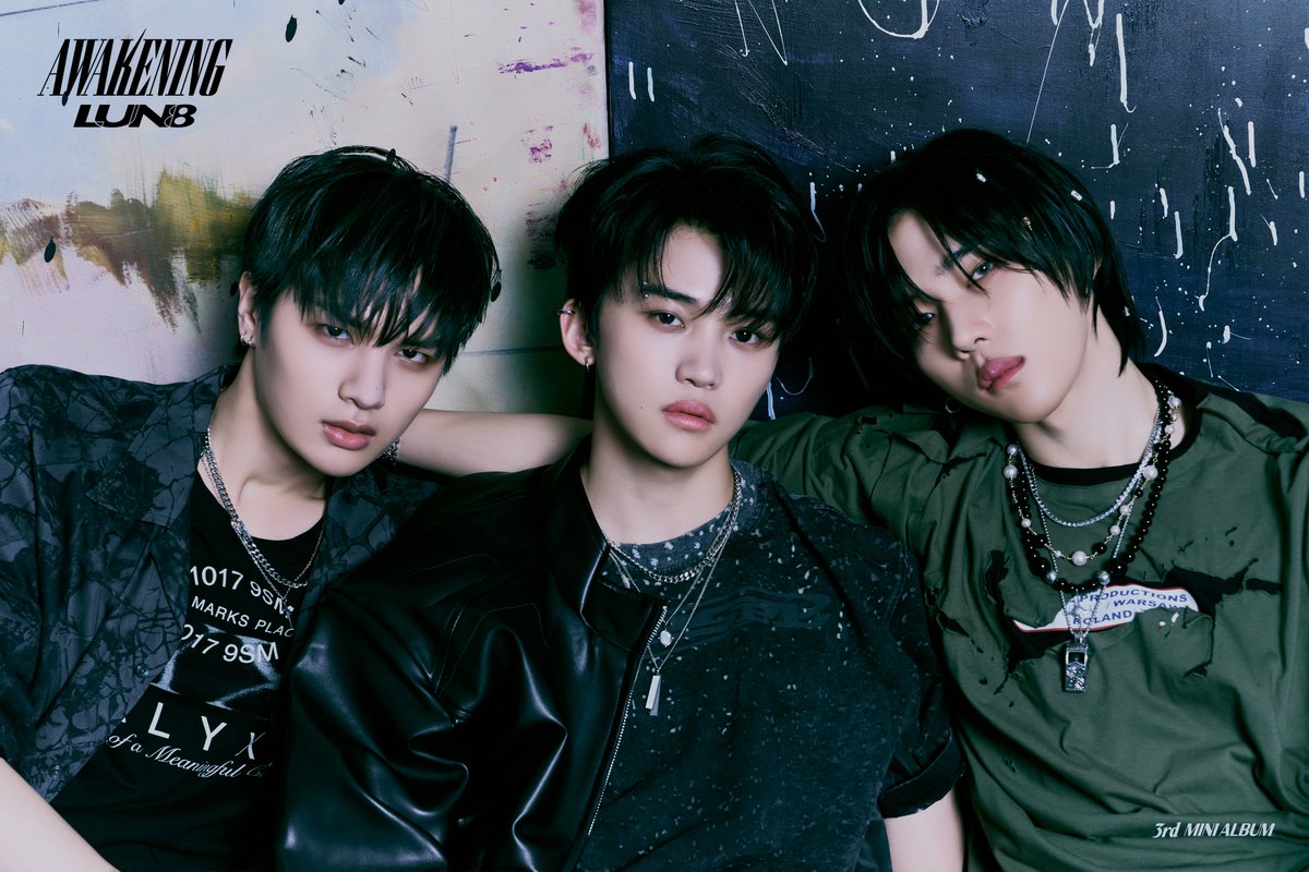 [#루네이트]
LUN8 3rd Mini Album <AWAKENING>
Concept Photo
HIP. ver #2😌

2024.08.14 RELEASE
#LUN8 #AWAKENING
#카엘 #Chael #도현 #DoHyun 
#지은호 #JiEunHo
