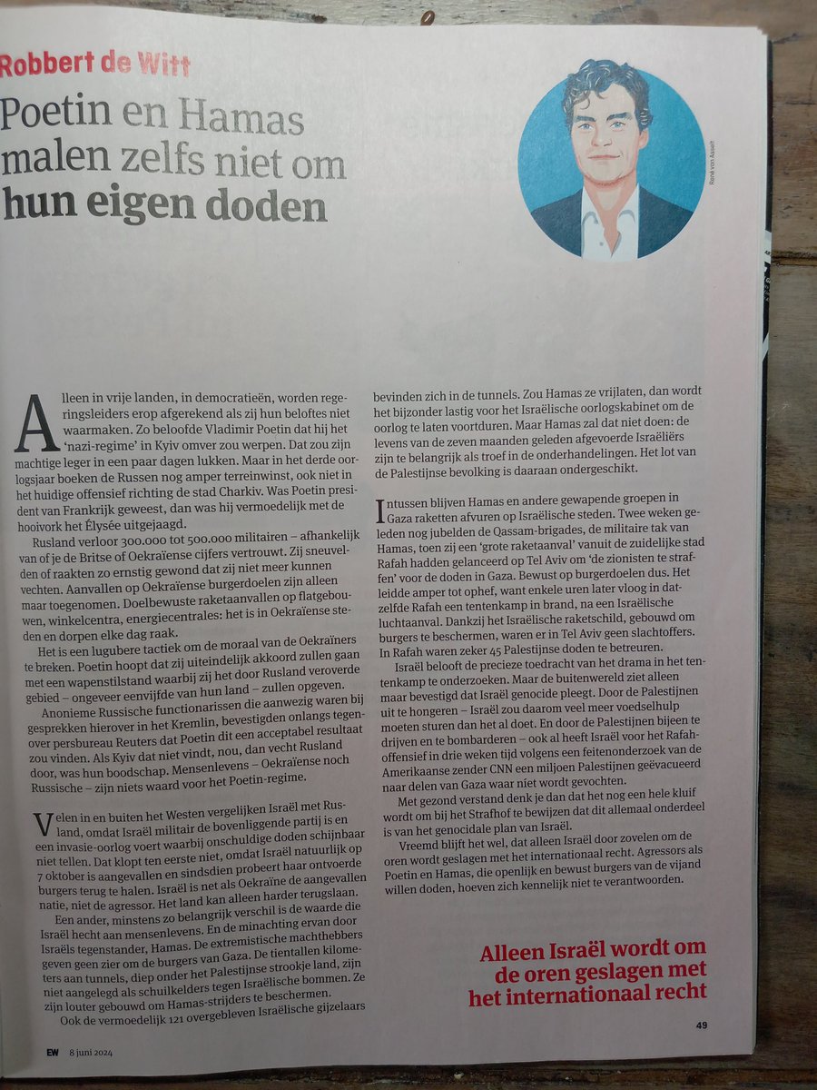 HarryWalstra's tweet photo. @DittrichBoris @JanPranger Lees ook deze column van @RobbertdeWitt uit de Elsevier van 8 juni 2024. Mooi die brede blik van u en @Borisham in diverse kwesties. Politiek is niet altijd zwart of wit. https://t.co/t7MJe26Lll