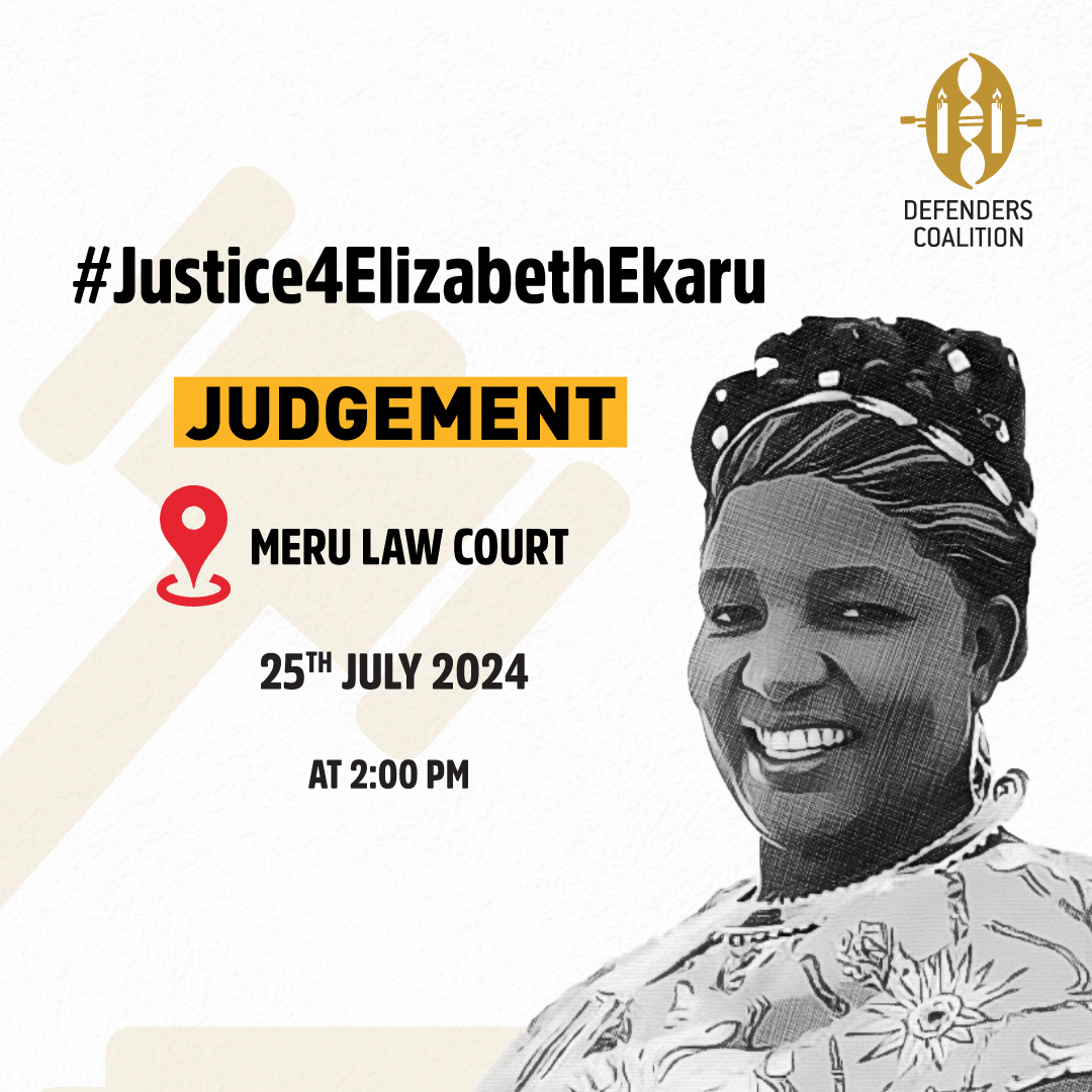 After three years in the corridors of justice and 25 court appearances, the judgment in the case of the brutal murder of woman human rights defender Elizabeth Ekaru will be delivered on 25th July 2024, at 2:00 PM.
Tragically, Elizabeth was murdered on Monday, January 3, 2022,