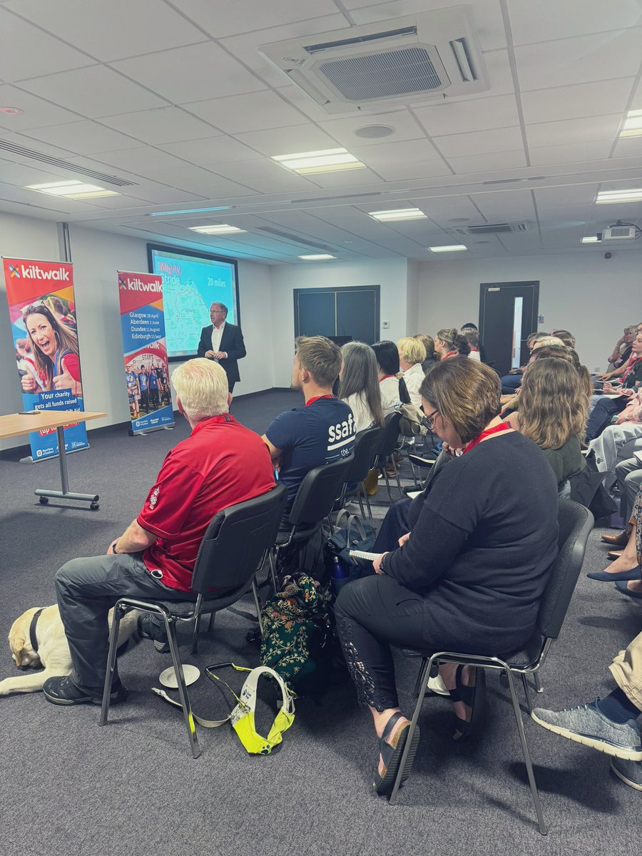 thekiltwalk's tweet photo. Kiltwalk CEO @PaulCooneyKW shares some of the history and inspirational stories of Kiltwalk through the years.
#PlatformEdinburgh https://t.co/Dmu9NtyRaU