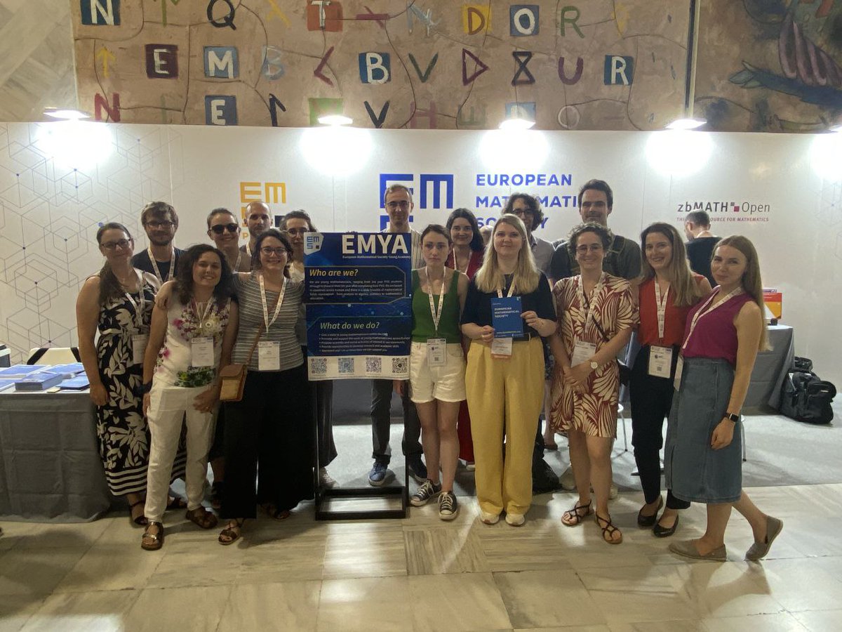 EMYA activities at the 9th European Congress of Mathematics in Seville 2024

EMYA LIGHTNING TALKS

It was an incredible week, full of new acquaintances, interesting conversations and the sharing of mathematical ideas. 

We are waiting for new meetings!

ecm2024sevilla.com/index.php/prog…