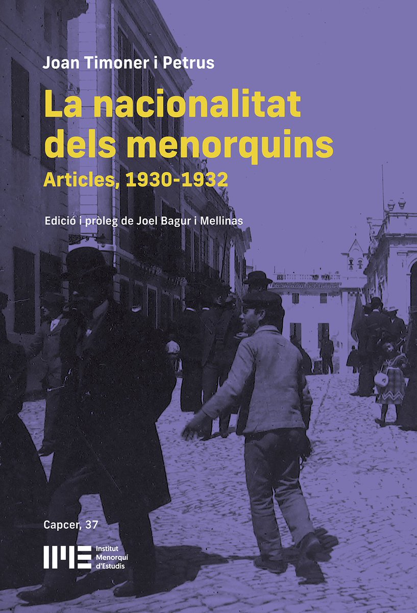 IMEMenorca's tweet image. Novetat editorial!

&apos;La nacionalitat dels menorquins: articles, 1930-1932&apos;, editat a cura de l&apos;historiador Joel Bagur, conté els 52 articles que Timoner va publicar durant el debat estatutari que tingué lloc en la Segona República.

Més informació a ime.cat