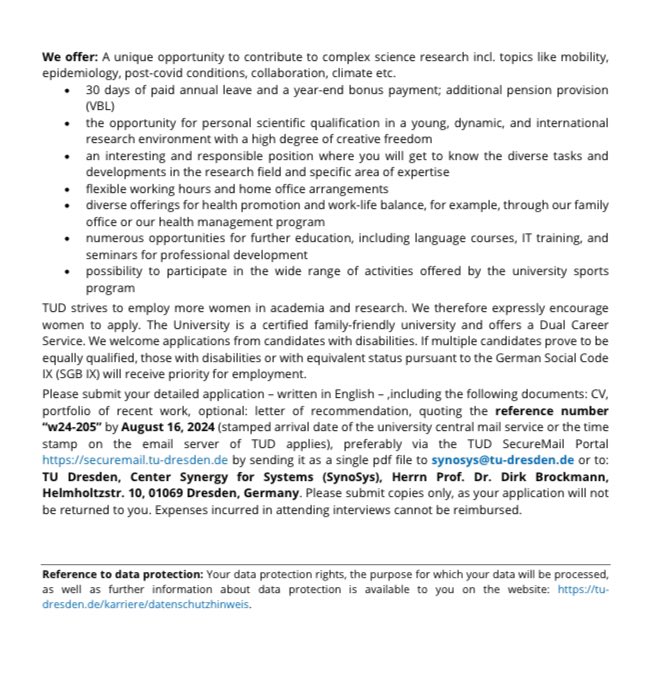<a href="/IC2S2/">IC2S2</a> At SynoSys and CIDS we are also looking for a data visualisation scientist:

verw.tu-dresden.de/StellAus/stell…