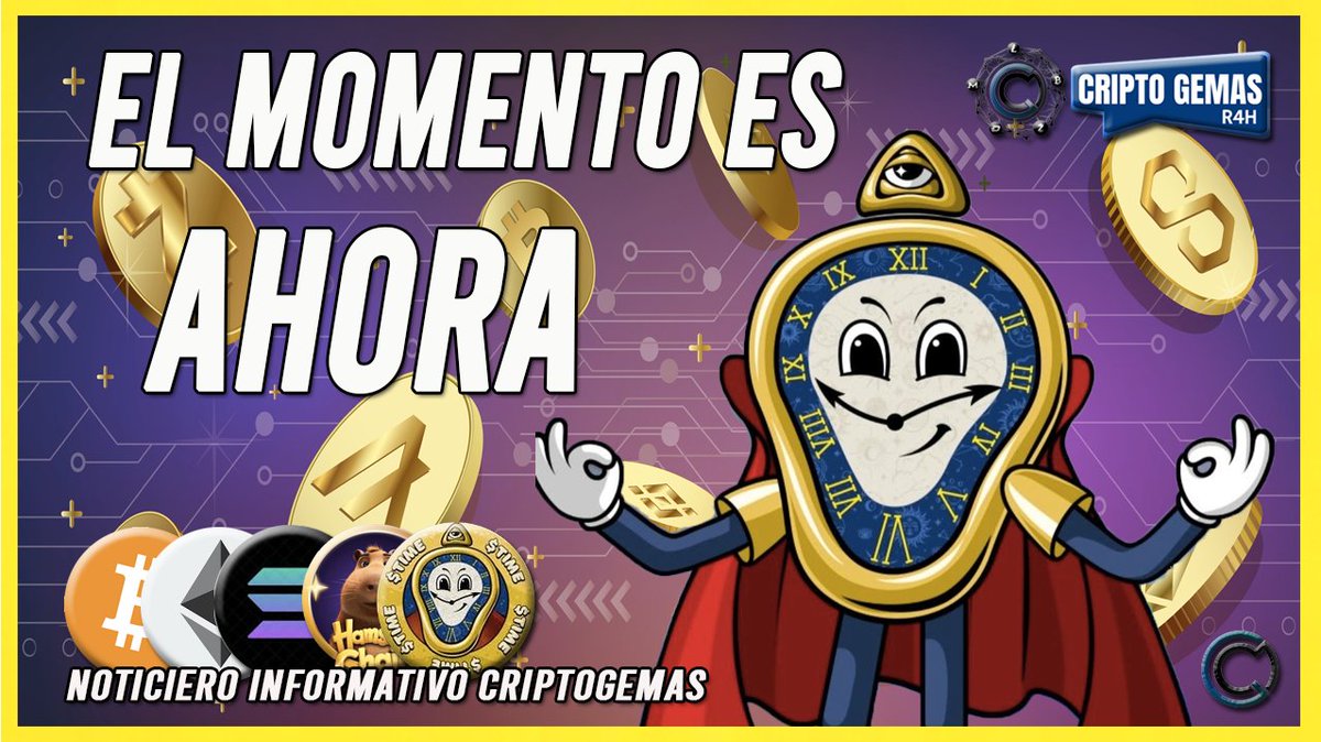 CriptoGemas_R4H's tweet photo. 🔥NUEVO VÍDEO💎 

Nuevo video en el canal de YouTube de CriptoGemas, donde en esta ocasión os traemos las noticias más relevantes del ecosistema cripto y algún proyecto del ecosistema #memecoin, que es la narrativa que está pegando …  

📽️Enlace del video: https://t.co/sVS11vFM0t 

Traemos las novedades de @HamsterChain, #tap2earn que hablamos en el video pasado.

Por otro lado, os traemos información de @timecoinsol, proyecto desarrollado por el equipo de $BEER y $WATER, que se lista hoy MARTES a las 17:00 UTC (19:00 CET) en el DEX de Solana, estaremos atentos 👀

Se agradece mucho el apoyo:  

✅Dale like❤️y Re-Tweet🔁a este tweet
✅Dejen un comentario en el video 🙏 

👉¡No olviden subscribirse al canal!