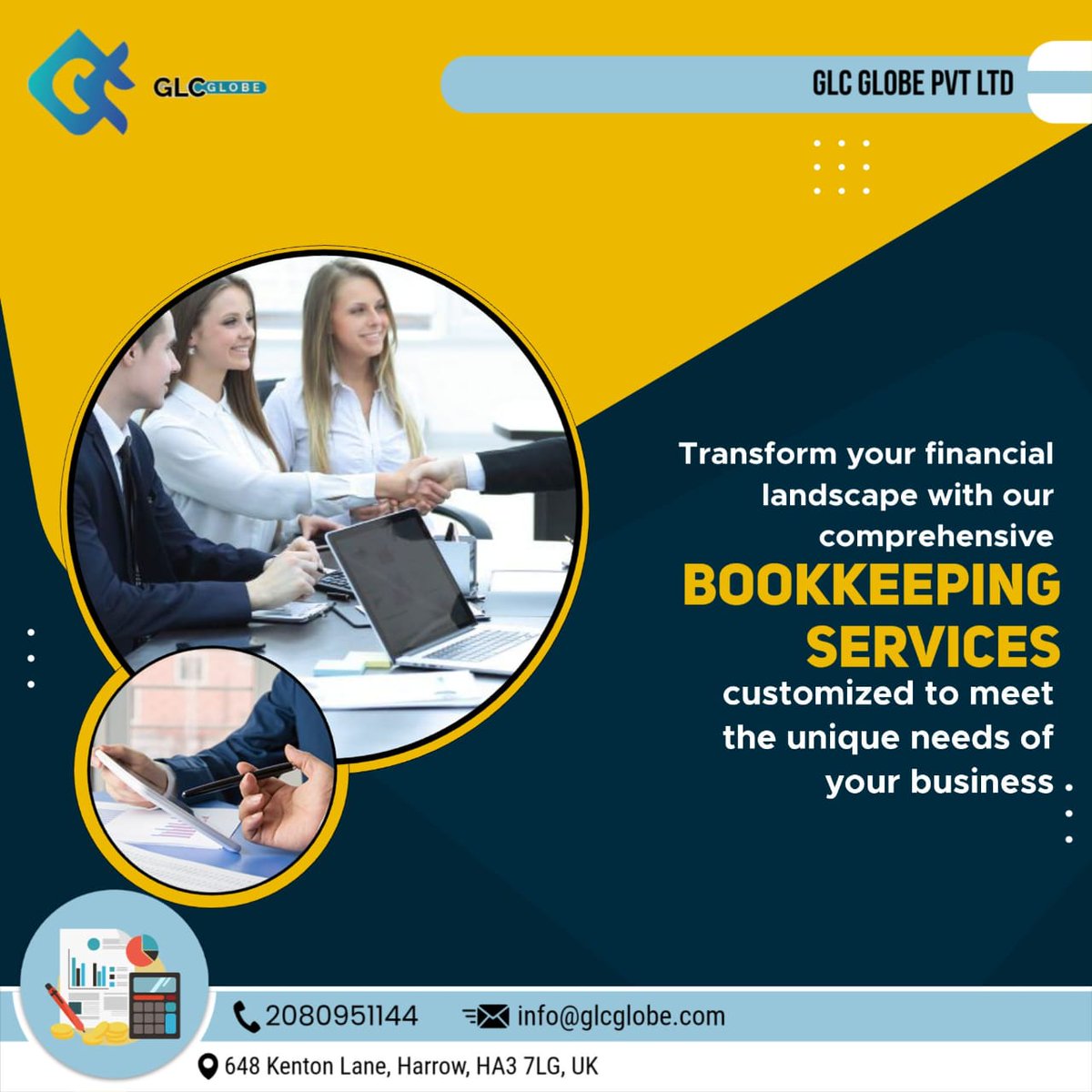 Transform your financial landscape with our comprehensive bookkeeping services tailored to meet the unique needs of your business. #BusinessGrowth #StartupSuccess #FinancialPlanning #BusinessSolutions #GlobalOutsourcing #Business #Bookkeeping #Accounting #Services #CPA #GLCGlobe