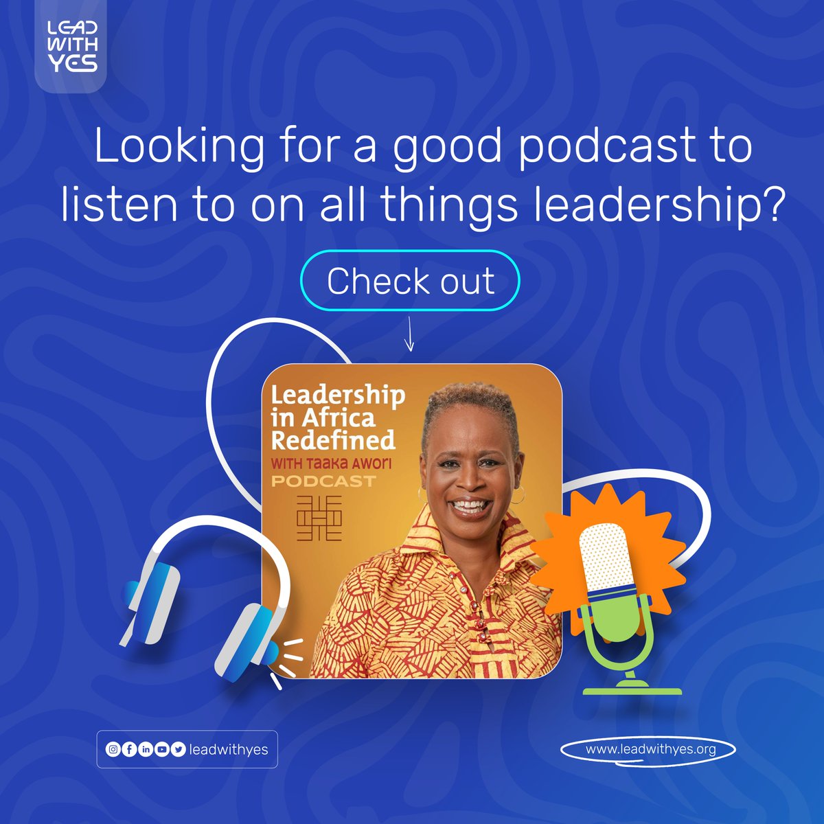 LeadwithYES's tweet photo. If you've been looking for creative inspiration - we've got you! Listen to #LeadershipInAfricaRedefined Podcast with Taaka Awori🎙 

Taaka hosts Africa leaders, aiming to redefine and elevate the narrative surrounding African leaders. 

Listen here:
https://t.co/TXCtpGuyyP https://t.co/JOlOobguTz