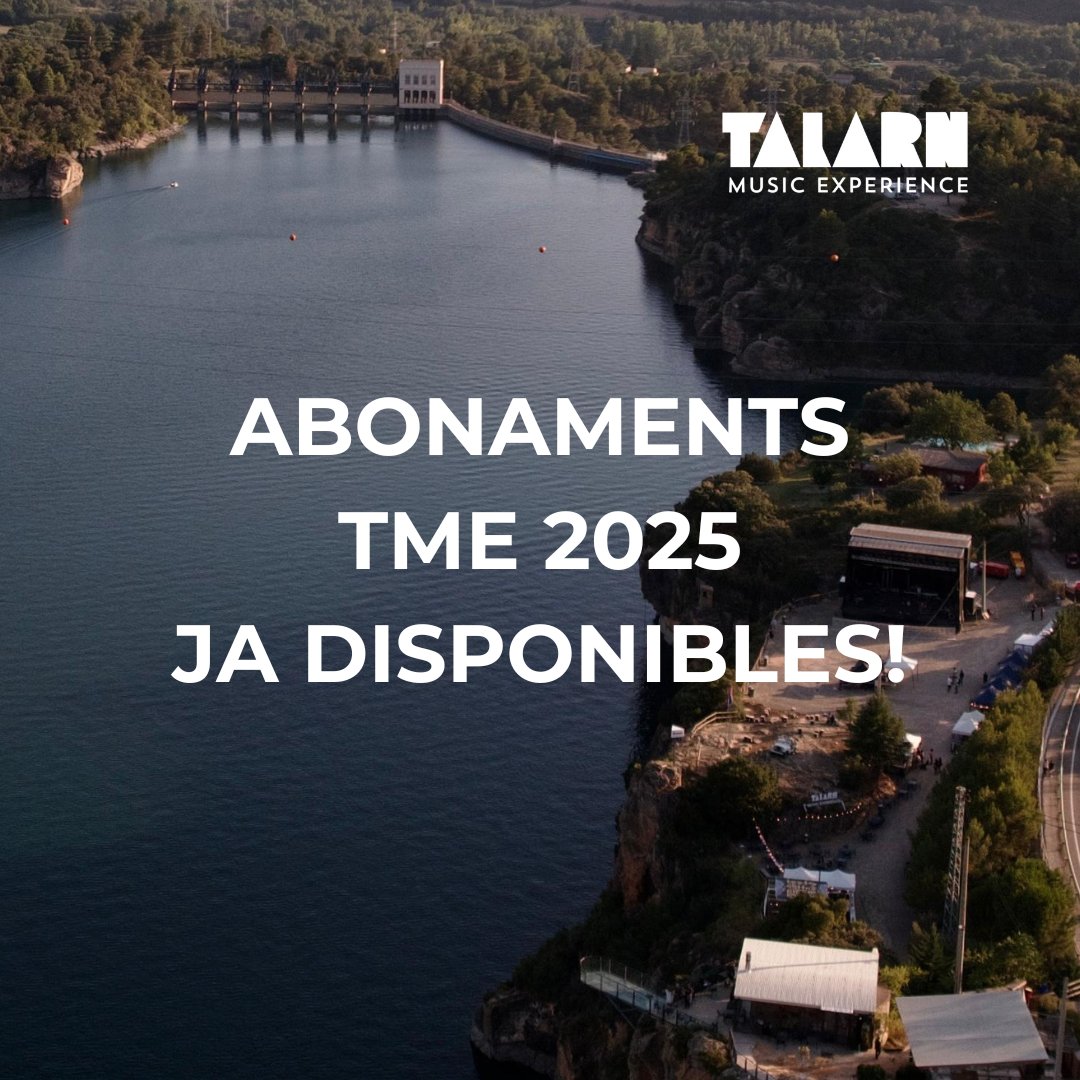 Ja estan a la venda els abonaments per al Talarn Music Experience 2025 a un preu especial de només 69€ per als 100 primers!

No et quedis sense el teu! 🚀

talarnmusicexperience.com

#TalarnMusicExperience #Abonaments2025 #AbonamentEarlyBird #preuespecial