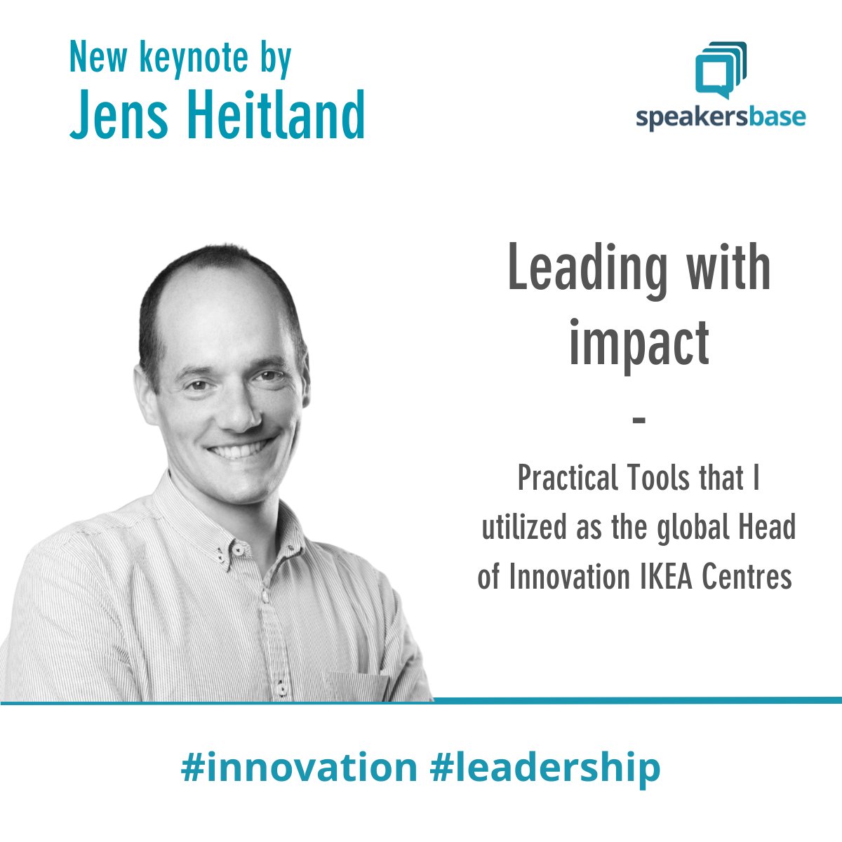 📣 We are thrilled to announce that Jens Heitland, former Global Head of Innovation at IKEA Centres and expert in corporate innovation, is launching a new keynote: **Leading with Impact: Practical Tools from My Journey at IKEA**.

📅 For more information: speakersbase.com/services/leadi…