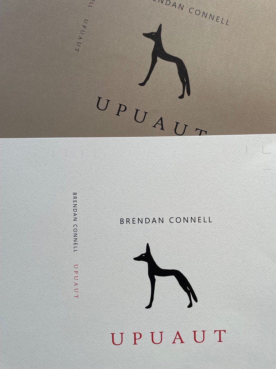 UPUAUT cover proofs. Top 240gm “sesame” dust jacket, bottom, paper for the boards.

#OccultPress #BrendanConnell #NeoDecadence