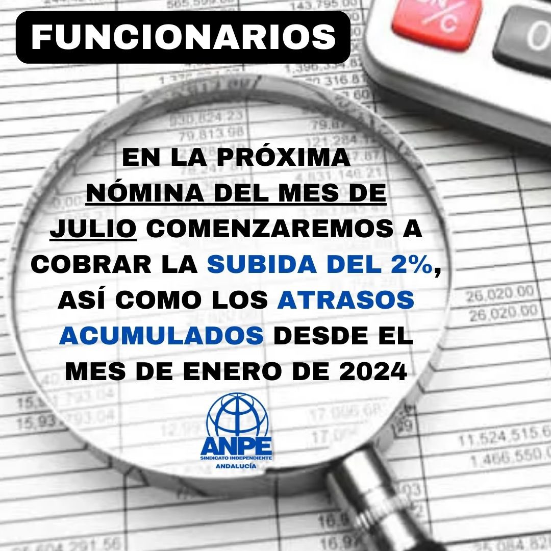 anpeandalucia's tweet photo. 📆 NÓMINAS DEL MES DE JULIO.

🟦🟩  ANPE ANDALUCÍA. El Sindicato Independiente de los docentes de la enseñanza pública. https://t.co/qzK1KwrXeZ
