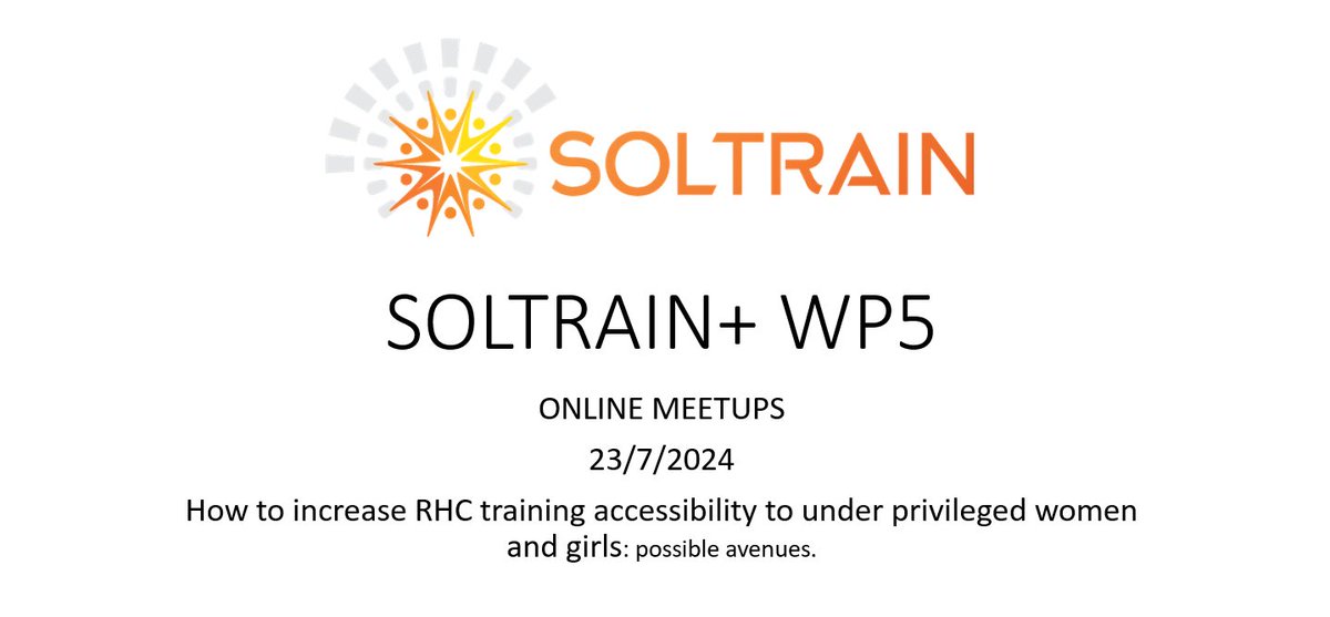 !!!ONLINE MEETUP HAPPENING NOW!         
🌟 Topic: Increasing RHC training accessibility for underprivileged women and girls: possible avenues

📣 Join us live to explore impactful solutions! ✨
us06web.zoom.us/j/82525340960?…