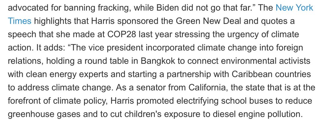 Amy Mount has left (@asmallamount) on Twitter photo Encouraging snapshots of <a href="/KamalaHarris/">Kamala Harris</a> positions on #climate gathered in today’s <a href="/CarbonBrief/">Carbon Brief</a> newsletter.
Sources: washingtonpost.com/politics/2024/… & nytimes.com/2024/07/22/cli… Encouraging snapshots of <a href="/KamalaHarris/">Kamala Harris</a> positions on #climate gathered in today’s <a href="/CarbonBrief/">Carbon Brief</a> newsletter.
Sources: washingtonpost.com/politics/2024/… & nytimes.com/2024/07/22/cli…