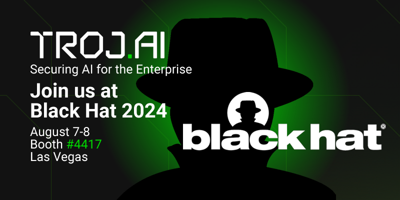 Ready. Set. Vegas! Visit us at Booth 4417 and discover how TrojAI helps enterprise CISOs say 'yes' to AI! Book your one-on-one today! troj.ai/lp/blackhat-20… #BlackHatUSA #AISecurity #WeHelpCISOs #BlackHat2024 #WeHaveSwag