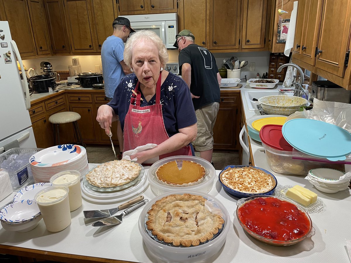 Such fun to be back in Atlantic last evening with Lloyd and Winnie Munson (our teammate <a href="/KyleMunson/">Kyle Munson</a>’s folks) whom we last visited in 2019. Winnie’s pie game is as strong as ever.