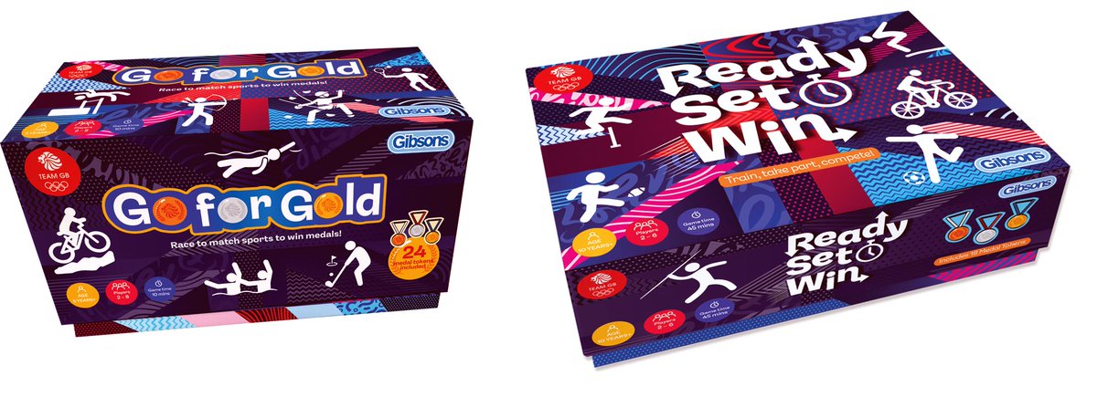 With only a few days left to the start of the Olympics - how are you getting ready?
How about joining in with the Team GB excitement with a family game or two?
'Go For Gold' or 'Ready Set Win'.
Find out more and get your copies at gibsonsgames.co.uk/collections/te…