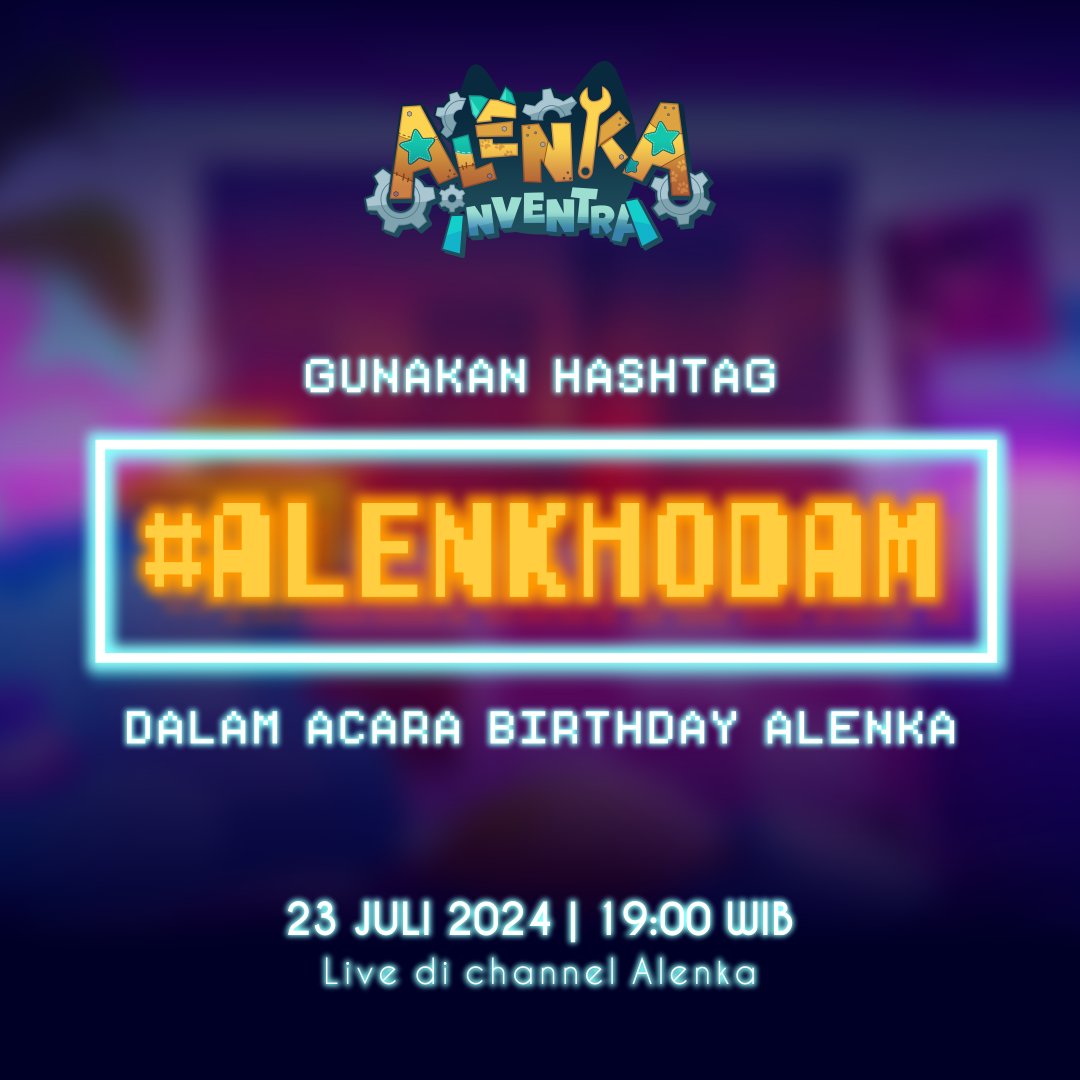Jangan lupa gunakan hashtag #AlenKhodam saat kamu nonton dan berinteraksi di media sosial untuk merayakan ultah Alenka ya!

⏳1 jam lagi, cuma di channel Alenka!
📺youtu.be/x1--L2txweU

See you soon!