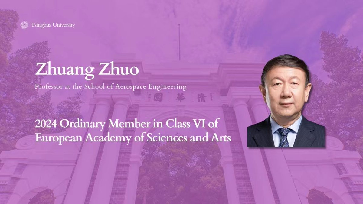 Tsinghua_Uni's tweet image. Cheers to Prof. Zhuang Zhuo of the School of Aerospace Engineering for being elected as an ordinary member in Class VI - Technical and Environmental Sciences by the European Academy of Sciences and Arts! He has made great contributions in the field of #computationalmechanics.
