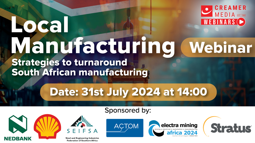 MiningWeekly's tweet photo. Join @CreamerMediaZAโs webinar on July 31 at 2PM to discuss strategies to turnaround South African manufacturing.
๐๐๐ ๐ข๐ฌ๐ญ๐๐ซ: https://t.co/A0kq7MGru9
Sponsors: @Nedbank, @Shell, @Seifsa_SA, and #ACTOM
#Webinar #Innovation #Sustainability #SAManufacturing https://t.co/SCfuNKcDrT