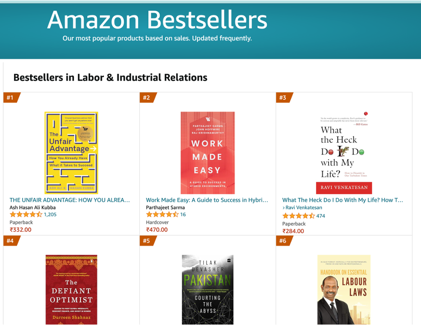 #Amazon called #WorkMadeEasy a #Bestseller yesterday; sharing fro whatever its worth. Grab your copy here amzn.in/d/041NzvKk