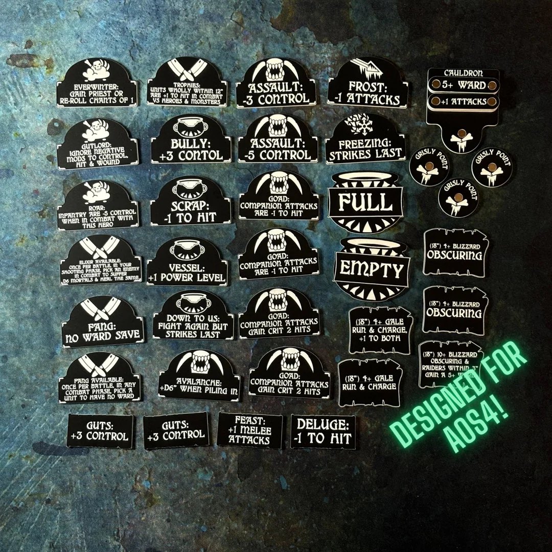 🍖 Last, but definitely not least are our Ogre tokens! This marks all faction tokens &amp; accessories are now available on the website!

propaintedstudios.co.uk/products/ogres…