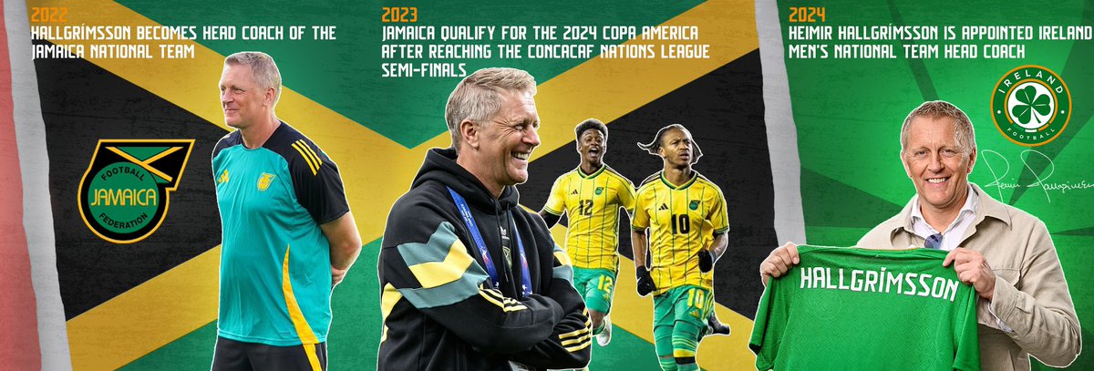 From a first coaching role aged 39, to the European Championship Quarter-Finals with Iceland in 2016 &amp; the 2024 Copa América with Jamaica. Heimir Hallgrímsson’s coaching journey has taken him to all corners of the world 🌍🇮🇪