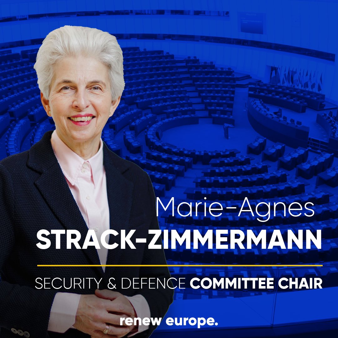 Congratulations to <a href="/MAStrackZi/">Marie-Agnes Strack-Zimmermann</a> on her election by acclamation as Chair of the Security &amp; Defence Committee (SEDE) in the European Parliament!