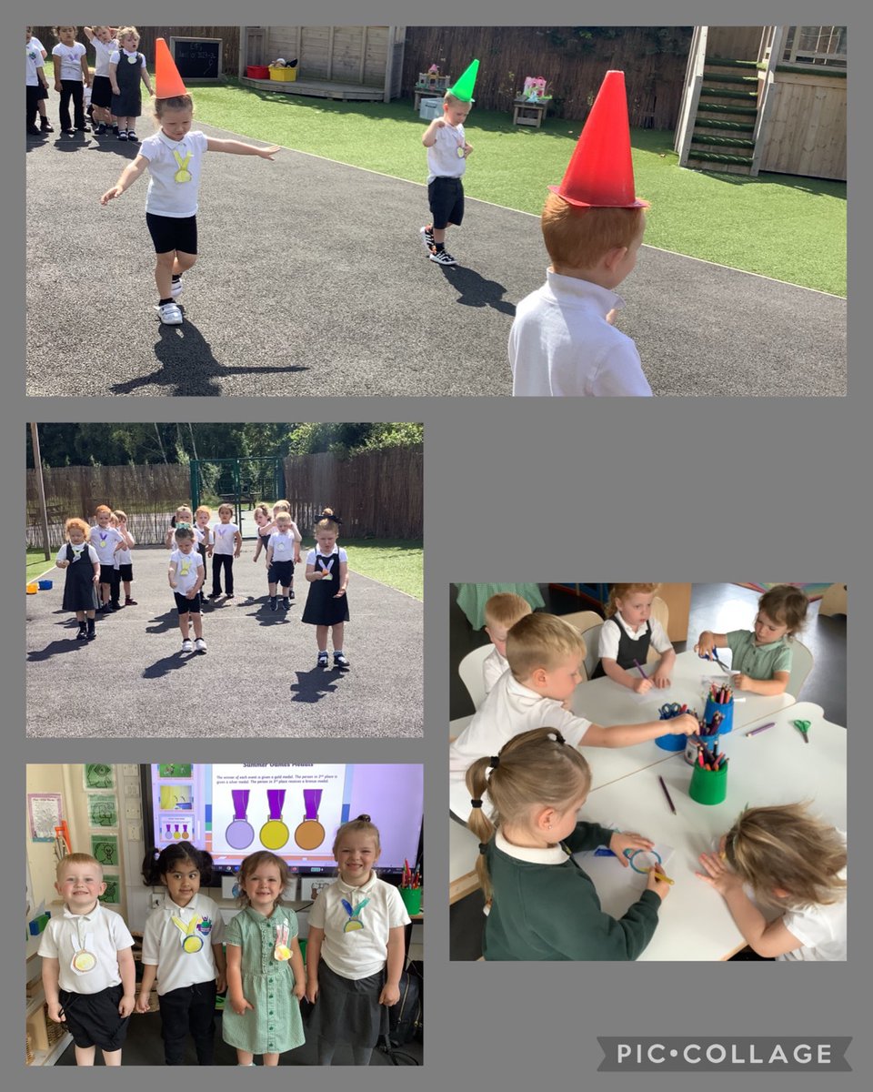 Olympic day! 🥇
We discussed the different events which is held at the Olympics and then made our own medals before going outside and practising our great team work skills in some of our own Olympic games. Finished off with an ice pop selfie in the shade! ☀️ <a href="/TeamManorGreen/">Manor Green Primary #ReadyRespectfulSafe</a>