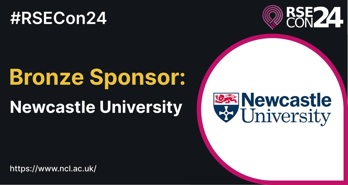Society of Research Software Engineering (@researchsofteng) on Twitter photo <a href="/turinginst/">The Alan Turing Institute</a> Thank you to our hosts and Bronze Sponsor for #RSECon24: Newcastle University <a href="/UniofNewcastle/">Newcastle University</a>!
ncl.ac.uk <a href="/turinginst/">The Alan Turing Institute</a> Thank you to our hosts and Bronze Sponsor for #RSECon24: Newcastle University <a href="/UniofNewcastle/">Newcastle University</a>!
ncl.ac.uk