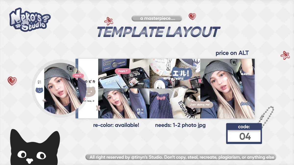 taokki's tweet photo. Test test! 🐈‍⬛

Hai! Yuk kenalan dulu sama 8 anak baru aku yang soon aku jual as template layout. Amannn ga kira-kira? *gemeter* 😶‍🌫️ 

Kalau ada kesamaan dengan BA lain bisa langsung dm aku ya! 🧎‍♀️

sfu #zonauang https://t.co/ghvyAcm7cv